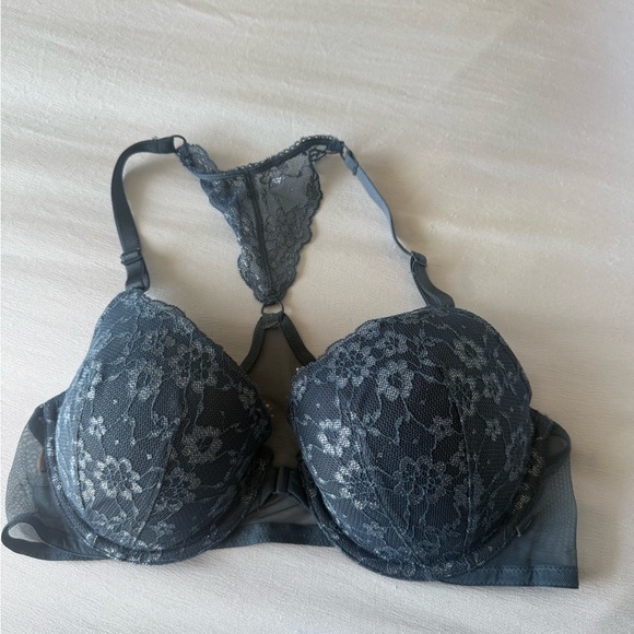 Victoria's Secret Other - Lace Racerback Push-Up Bra - Steel Blue
